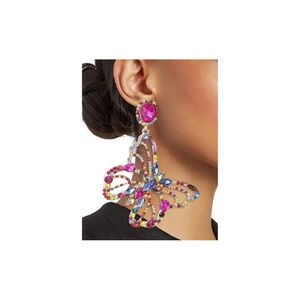 Colorful Butterfly Statement Earrings